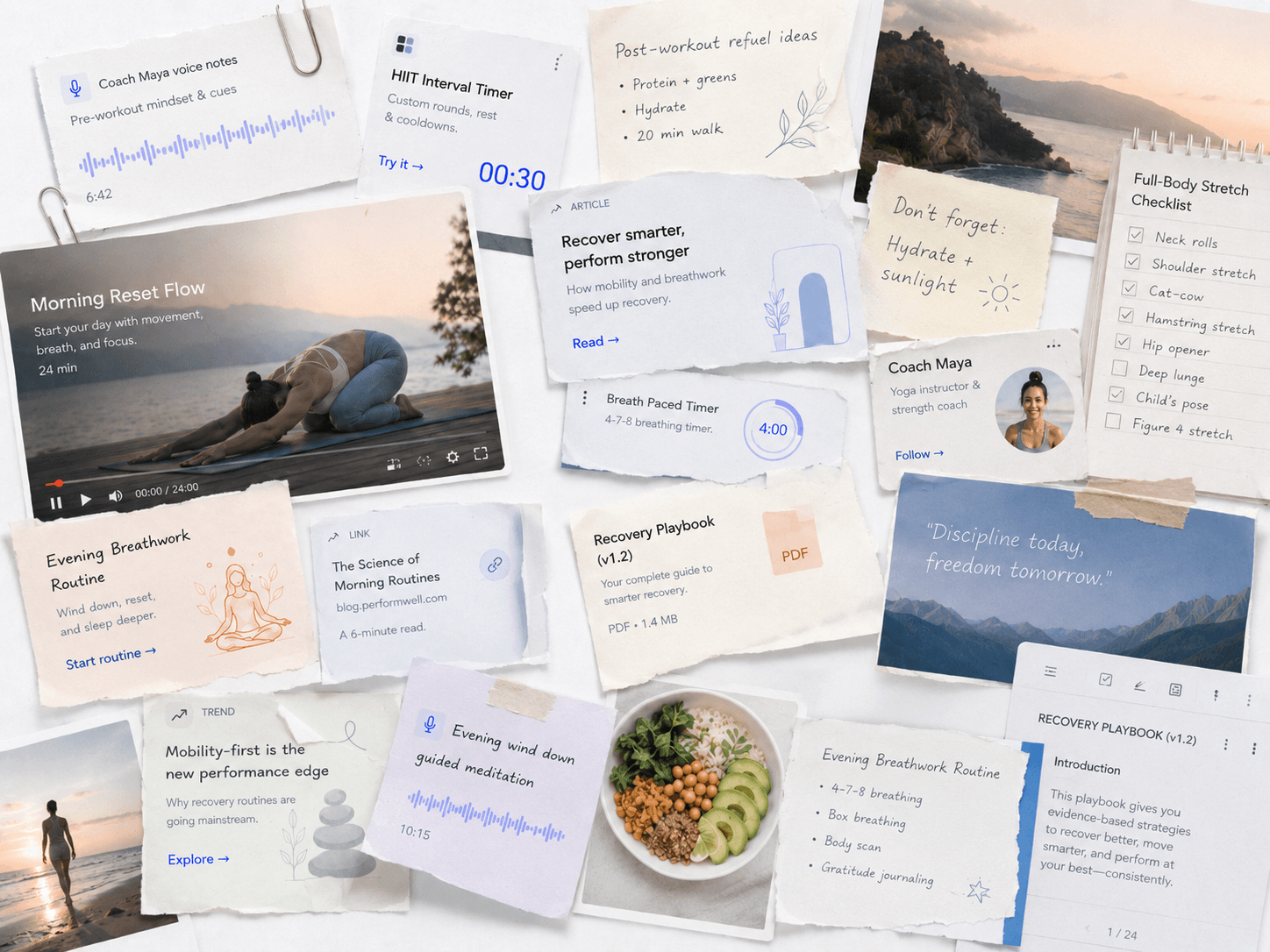Scattered, unstructured content saved across different apps and formats